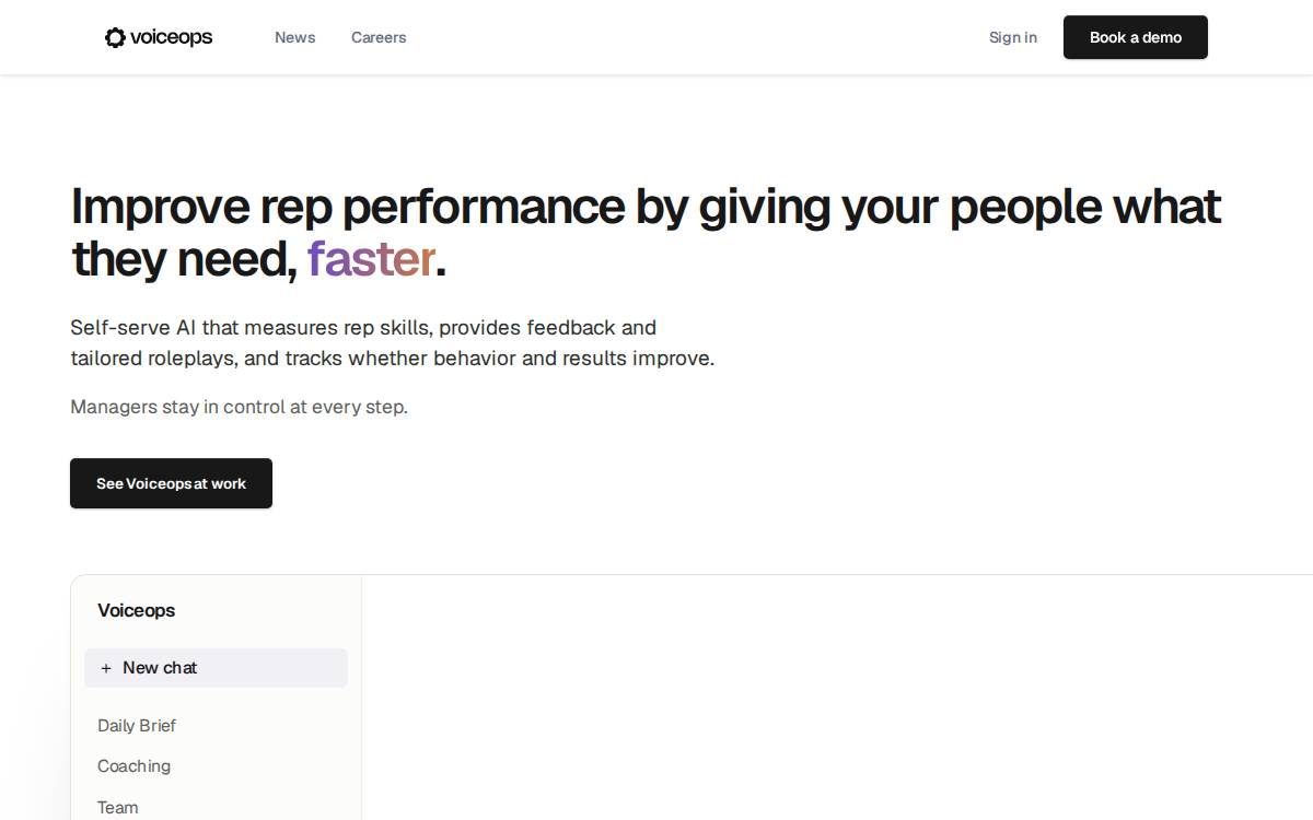Voiceops website preview