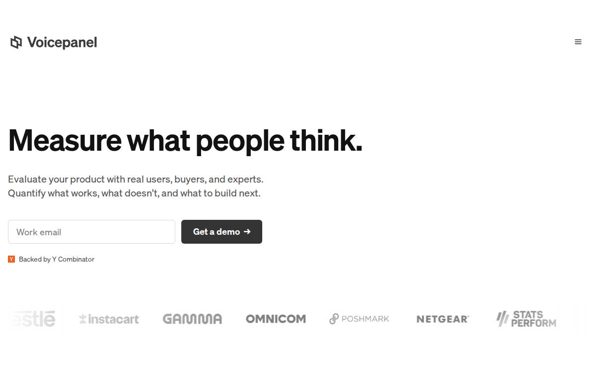 Voicepanel website preview