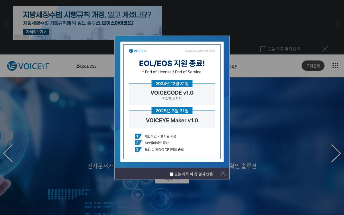 Voiceye website preview