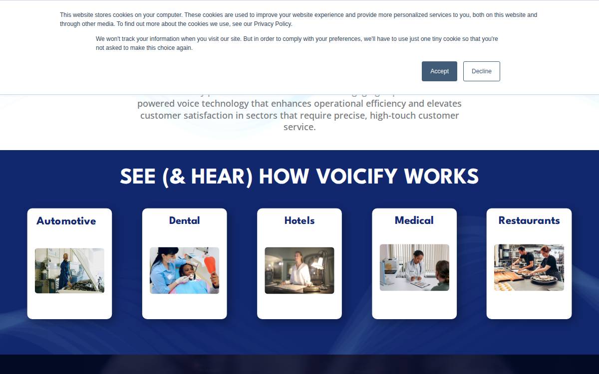 Voicify website preview