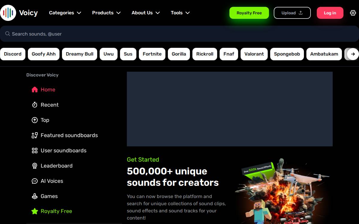 Voicy website preview