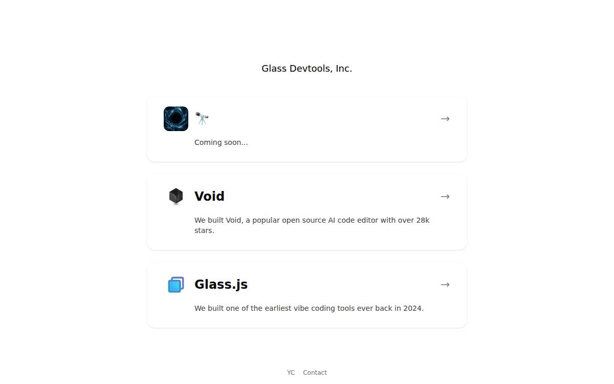 Void website preview