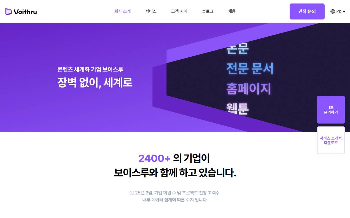 Voithru website preview