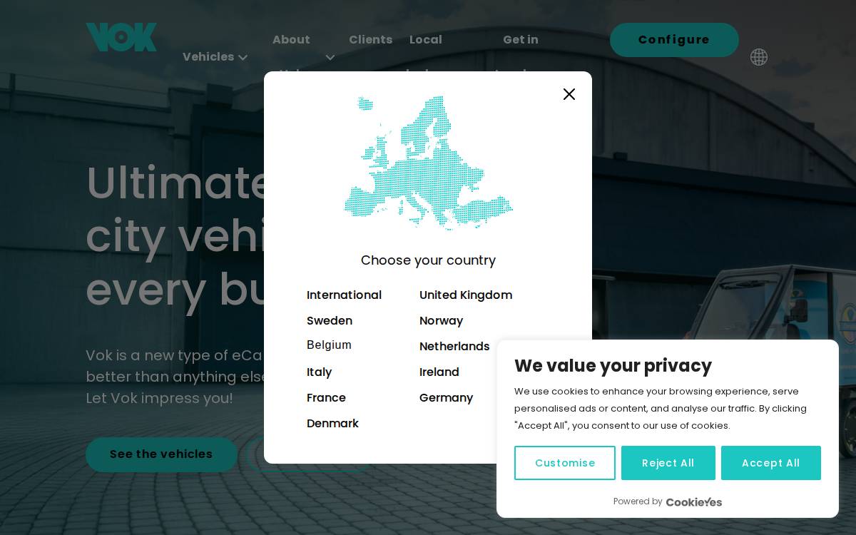 Vok Bikes website preview
