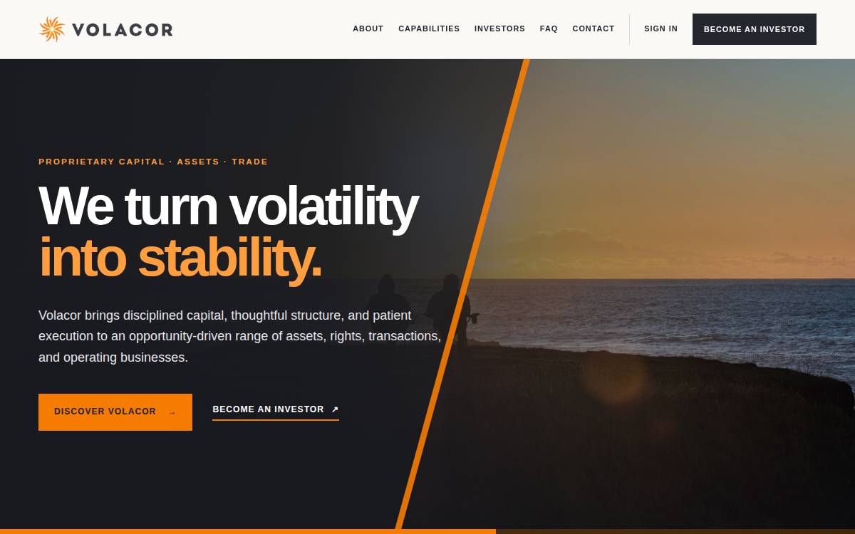 Volacor website preview