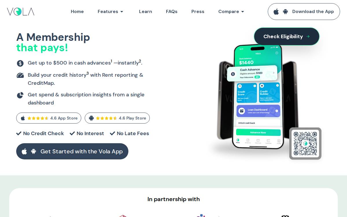 Volafinance website preview