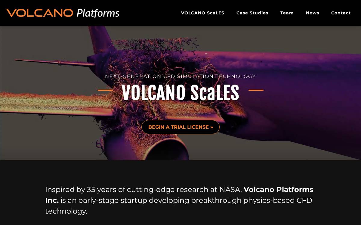 Volcano Platforms website preview