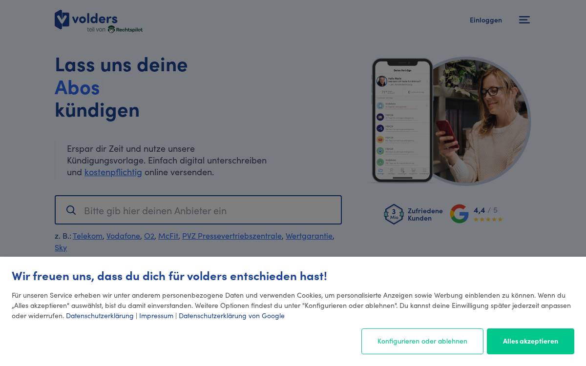 Volders website preview