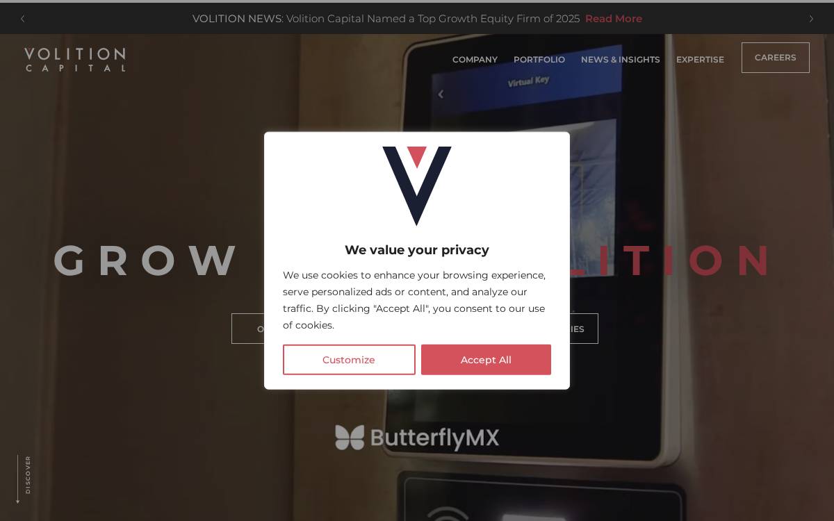 Volitioncapital website preview
