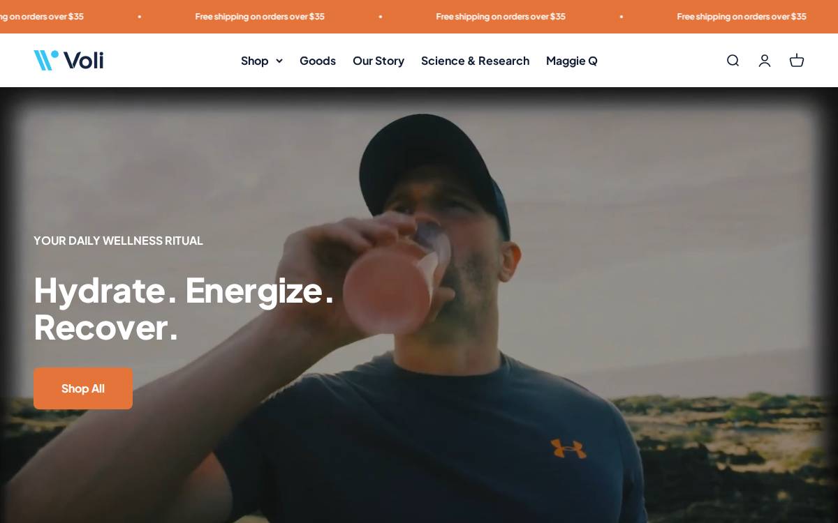 Voliwellness website preview