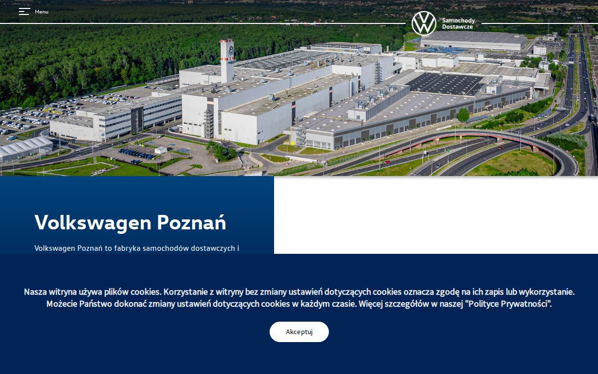 Volkswagen Poznan website preview