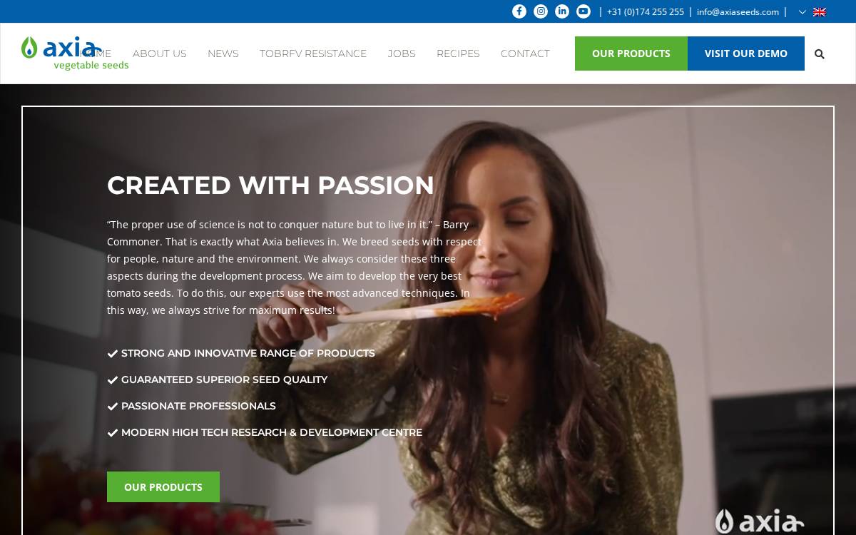 Voloagri website preview