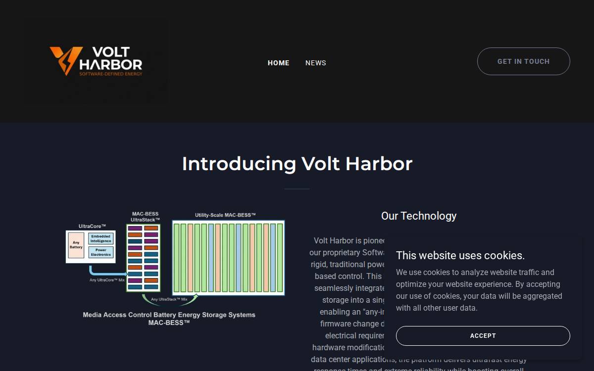 Volt Harbor website preview