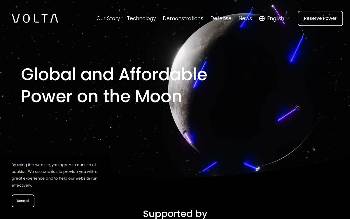 Volta Space Technologies website preview