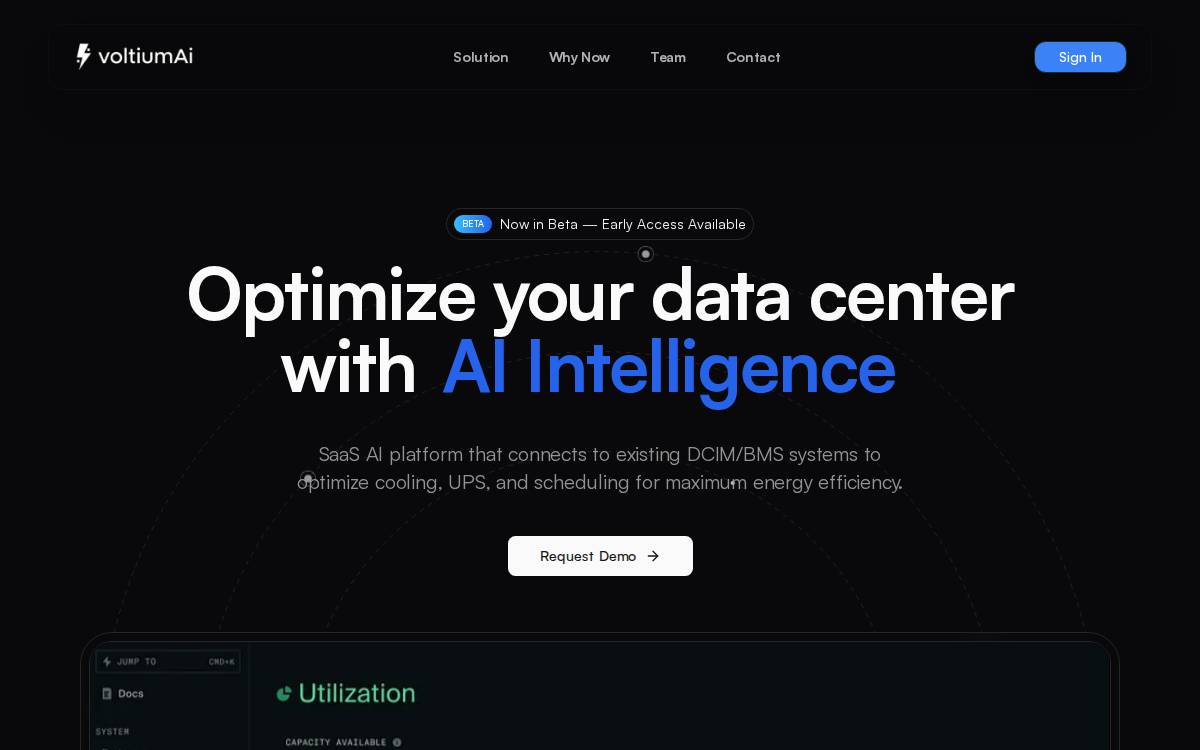 voltiumAi website preview