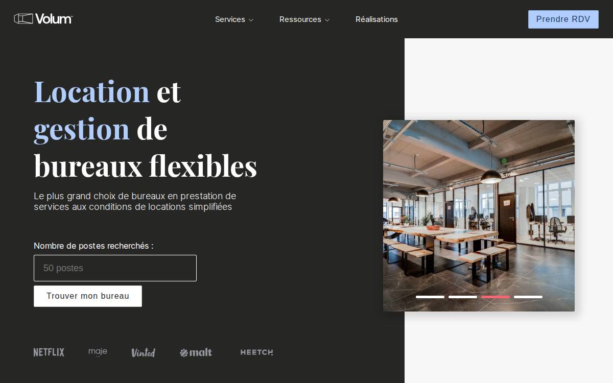 Volum website preview