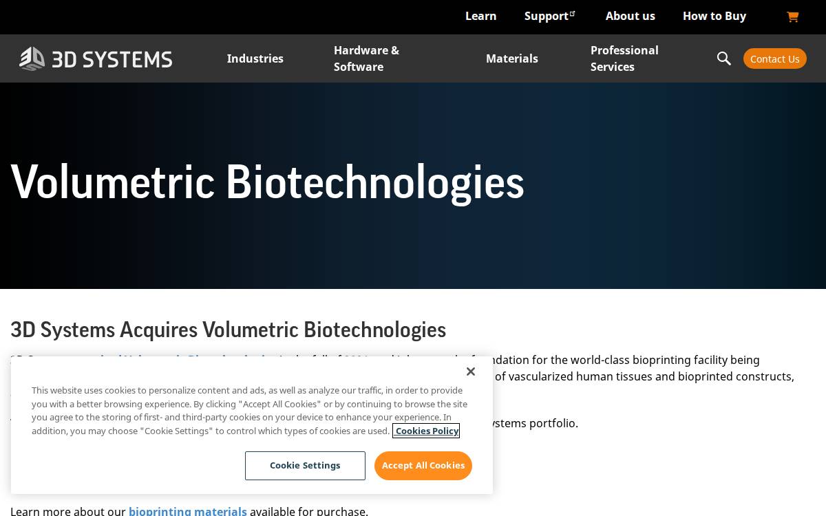 Volumetric website preview