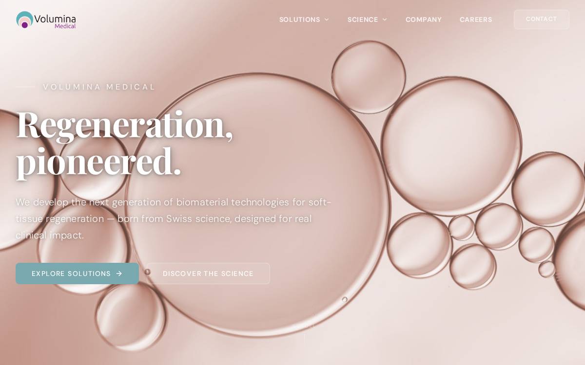 Volumina Medical website preview