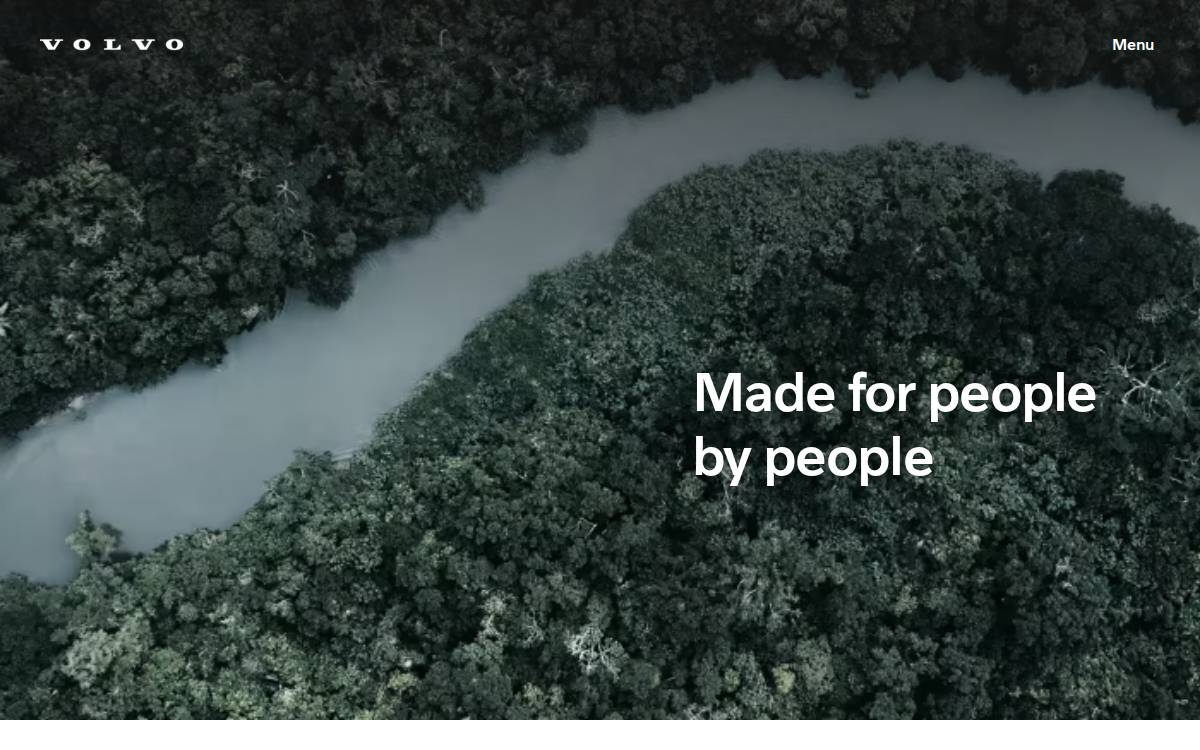 Volvo website preview