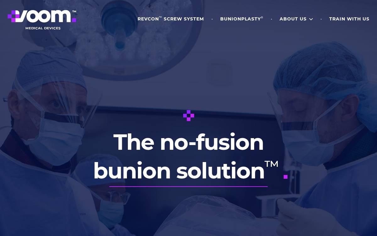 Voom Medical Devices website preview