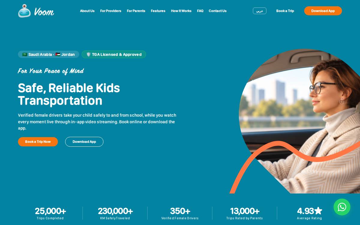 Voomride website preview