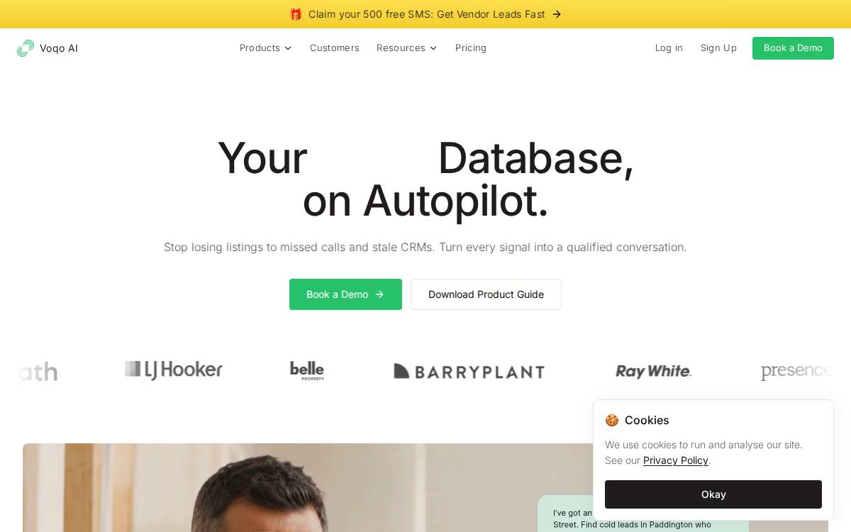 Voqo AI website preview