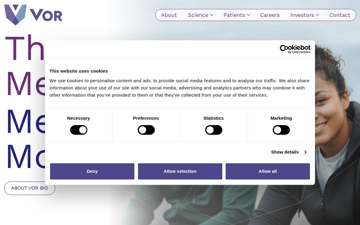 Vor Biopharma website preview