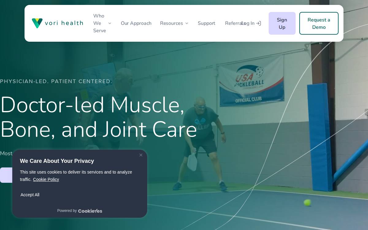 Vori Health website preview