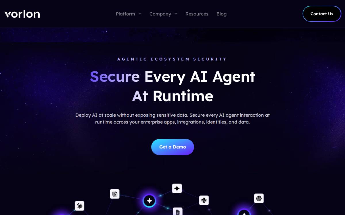 Vorlon website preview