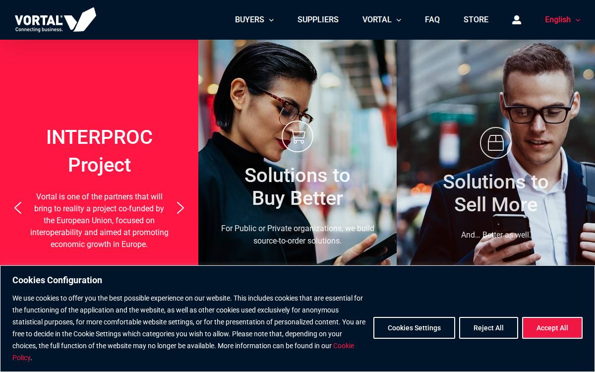 Vortal website preview