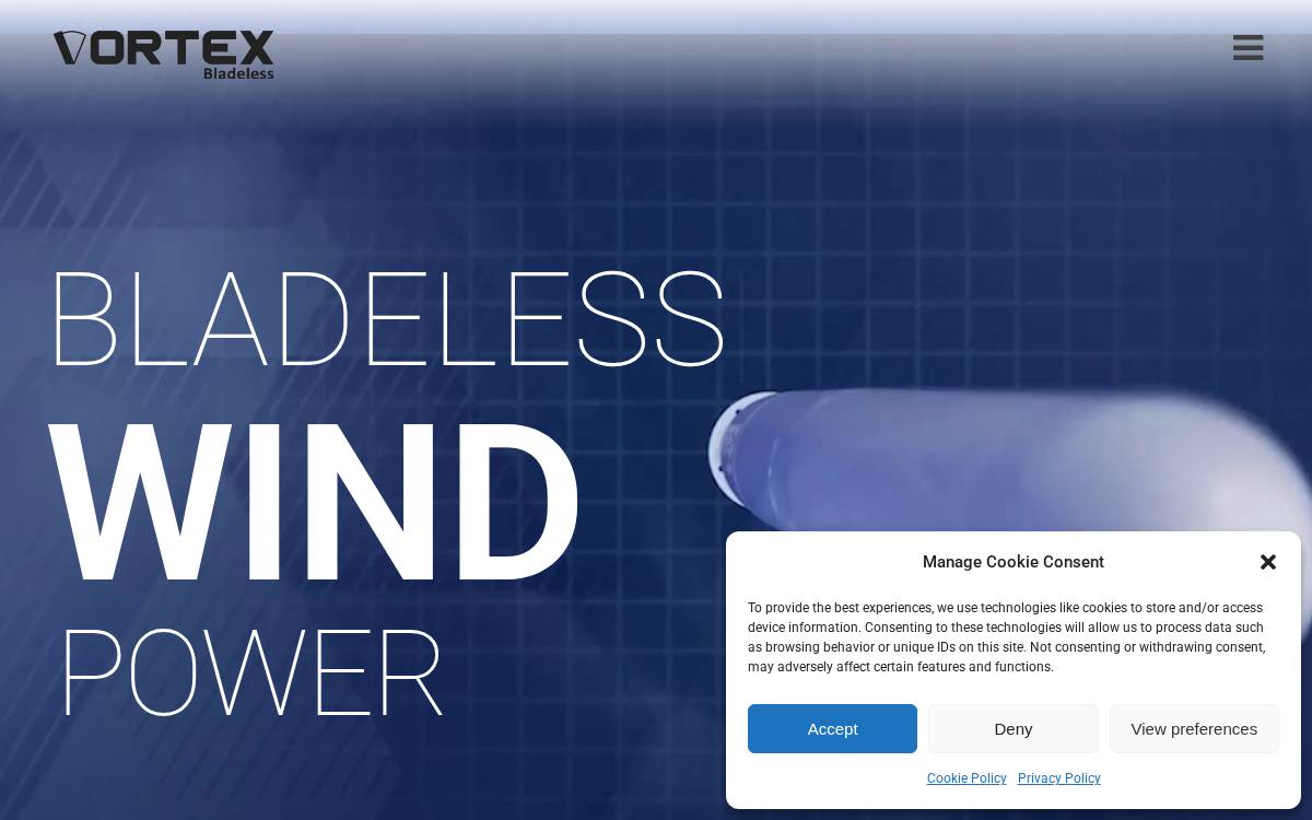 VORTEX BLADELESS website preview