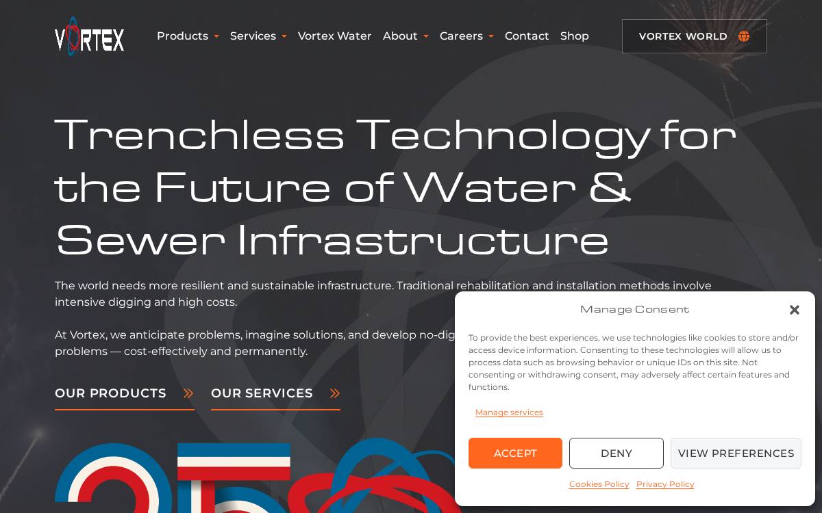 Vortex Companies website preview