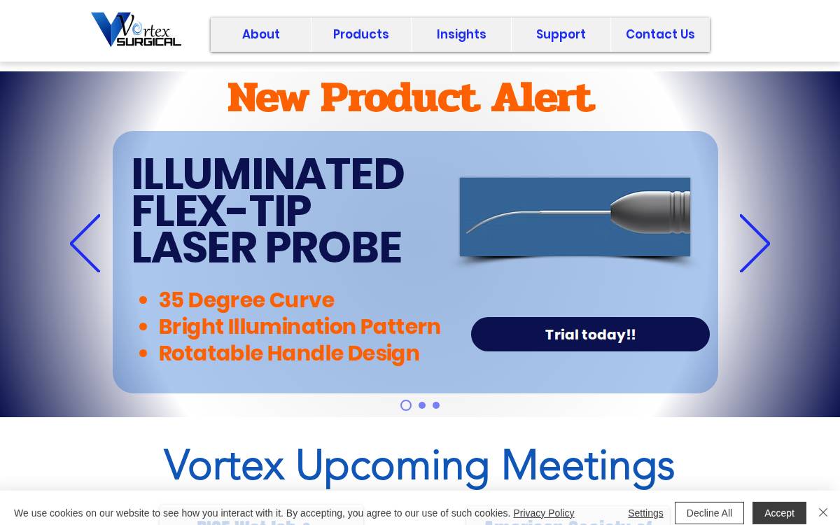 Vortex Surgical website preview
