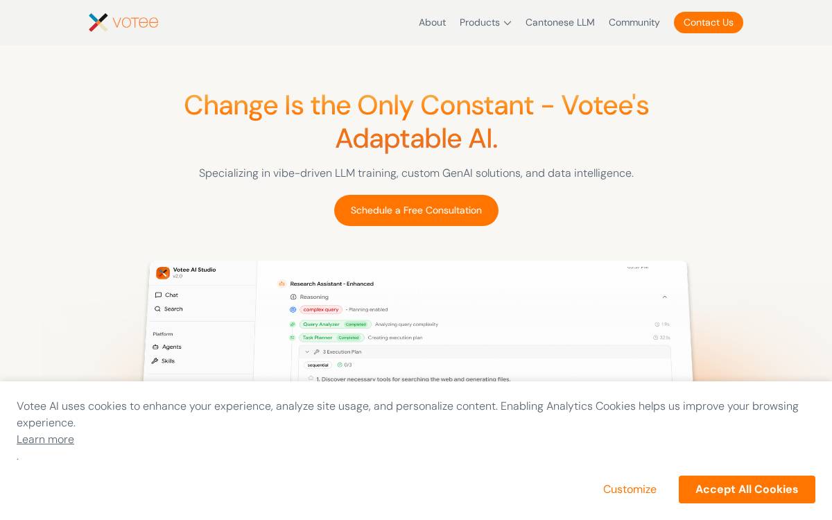 Votee website preview
