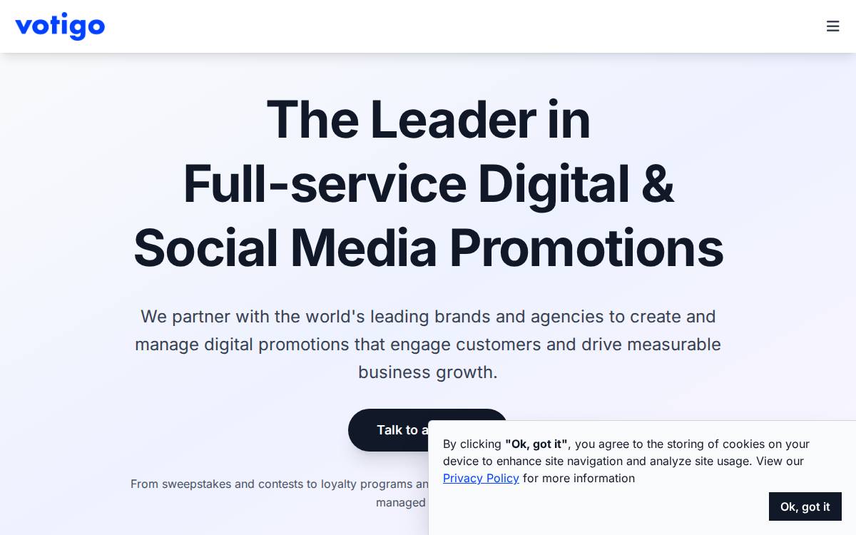 Votigo website preview