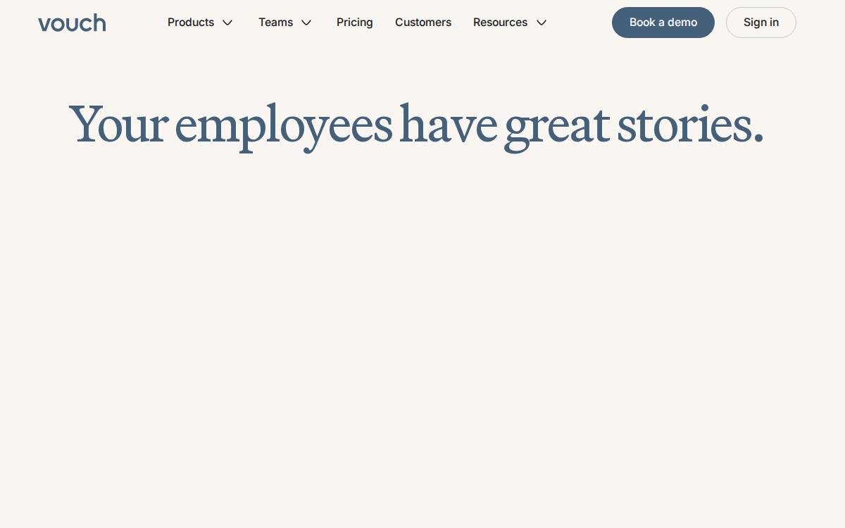 Vouch website preview