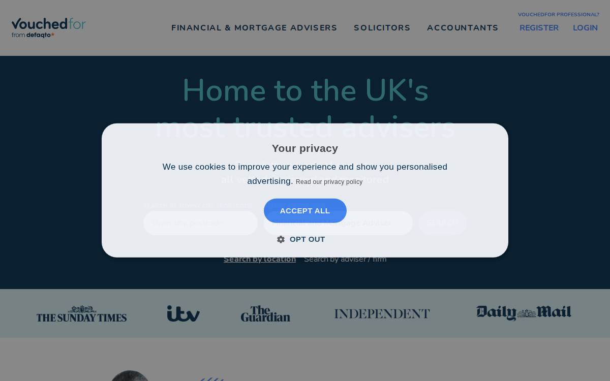 Vouched For website preview