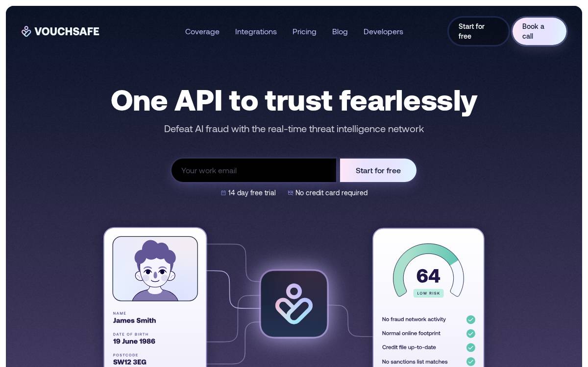 Vouchsafe website preview