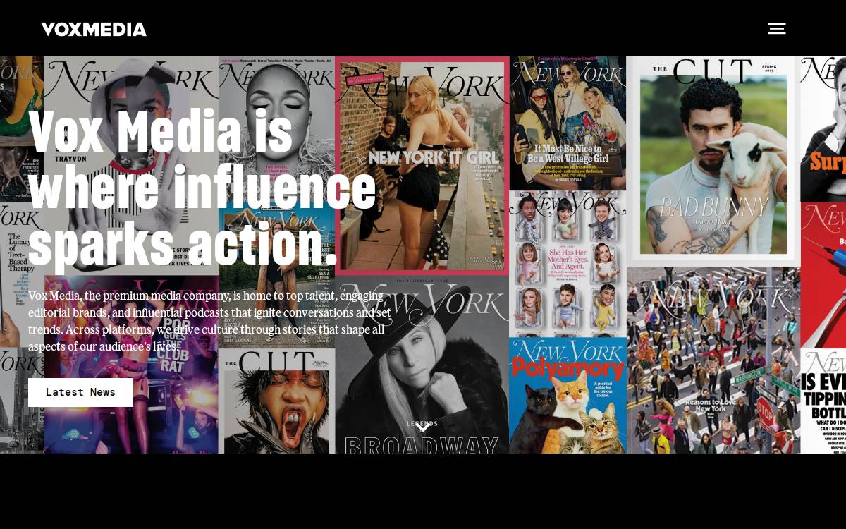 Vox Media website preview