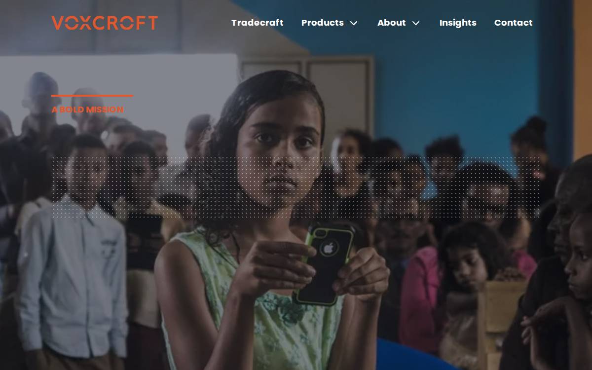 VoxCroft website preview