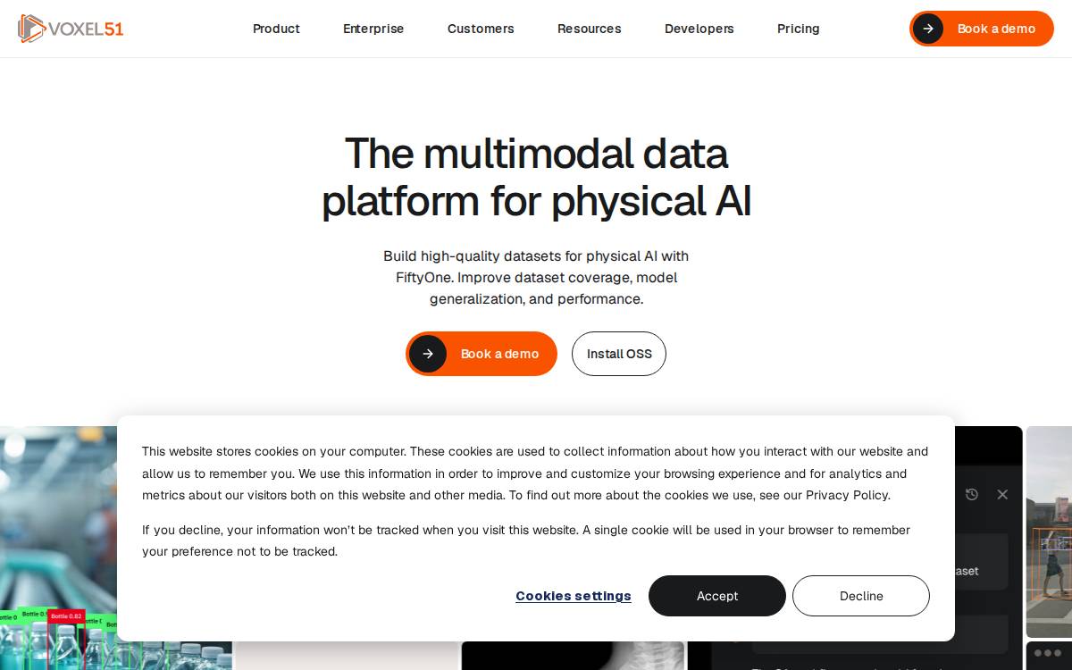Voxel51 website preview