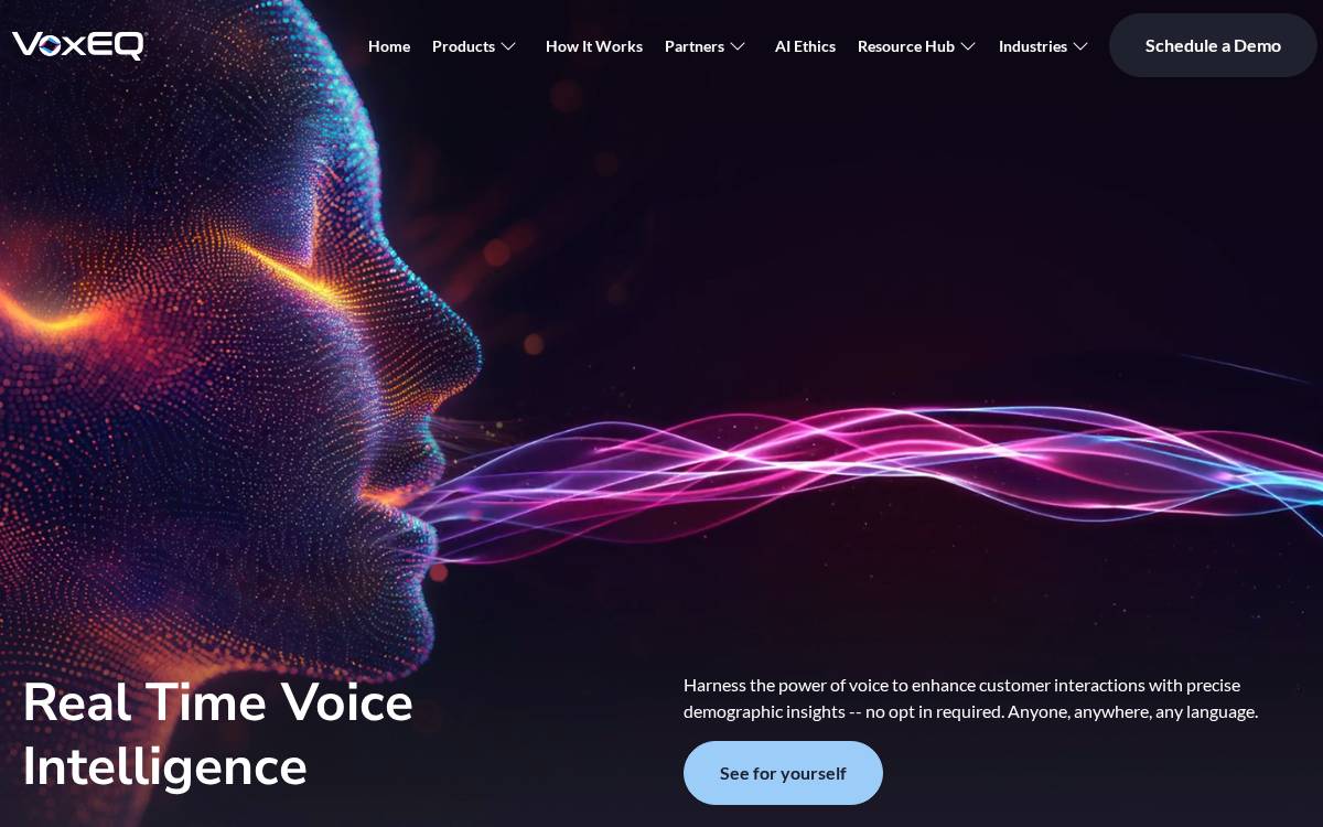 VoxEQ website preview