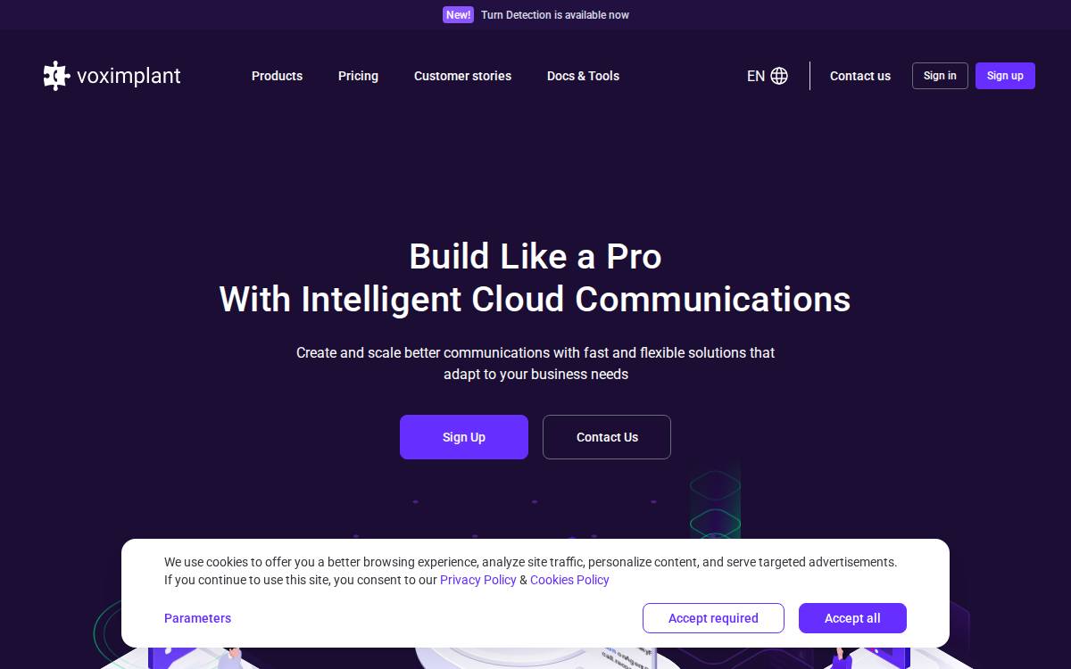 Voximplant website preview