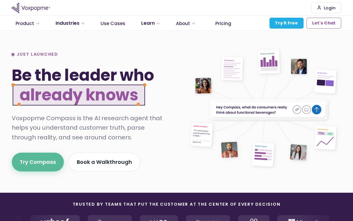 Voxpopme website preview