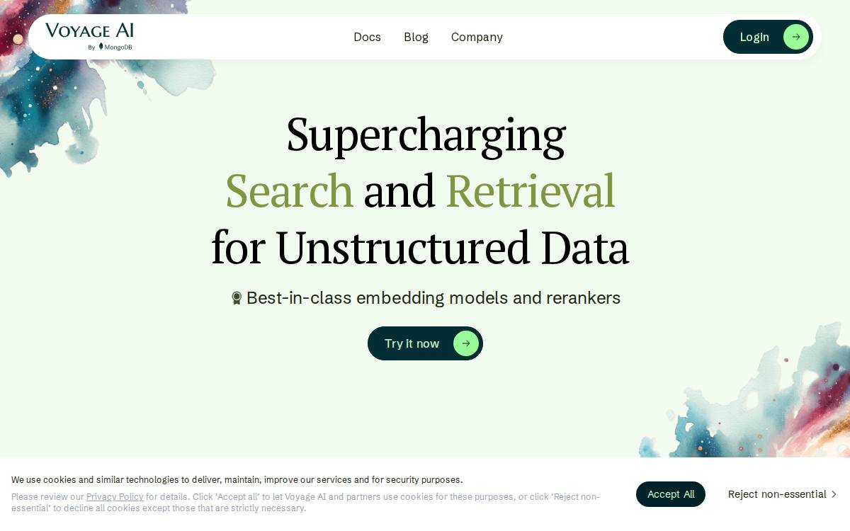 Voyage AI site website preview