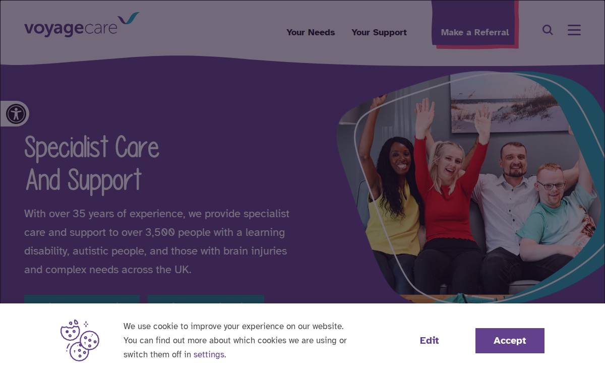 Voyage Care website preview
