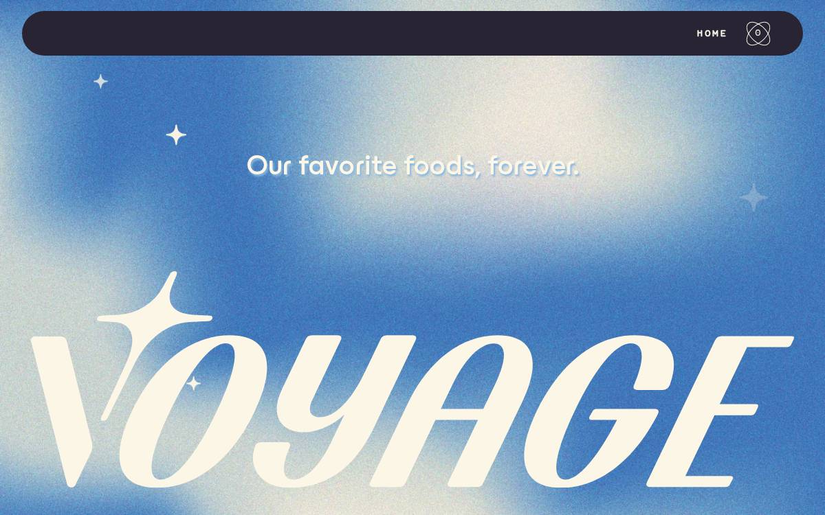 Voyage Foods website preview