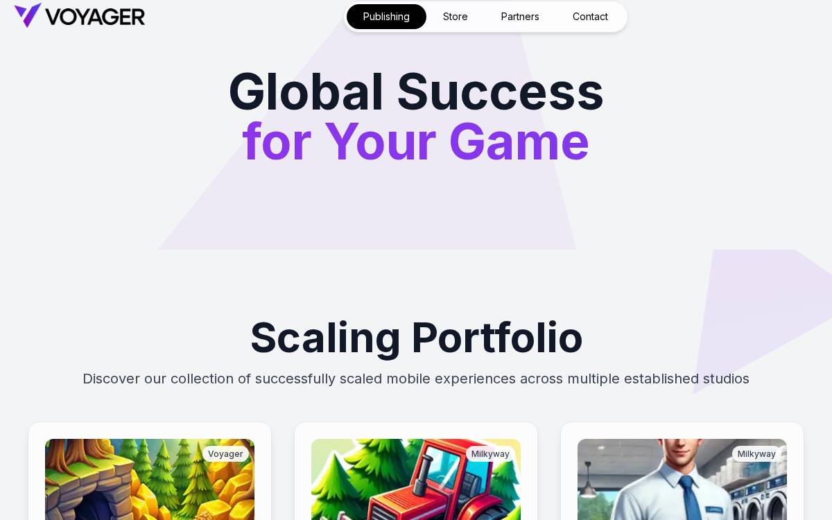 Voyager website preview