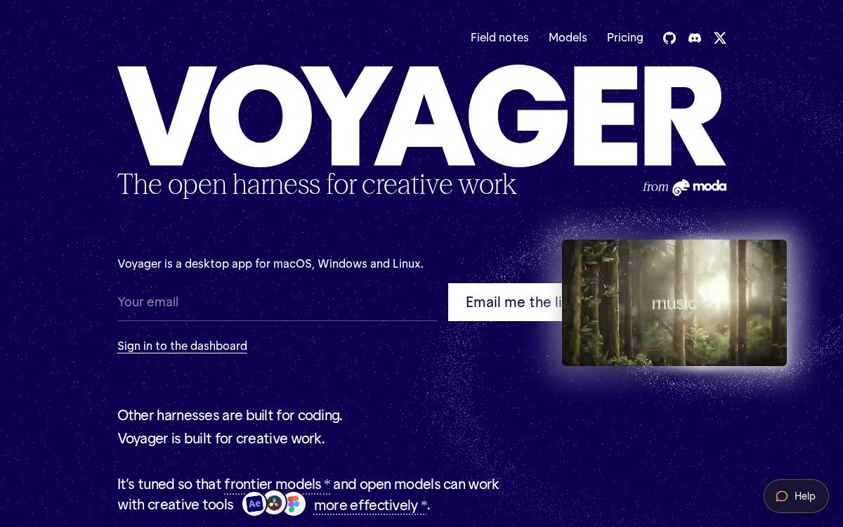 Voyager website preview