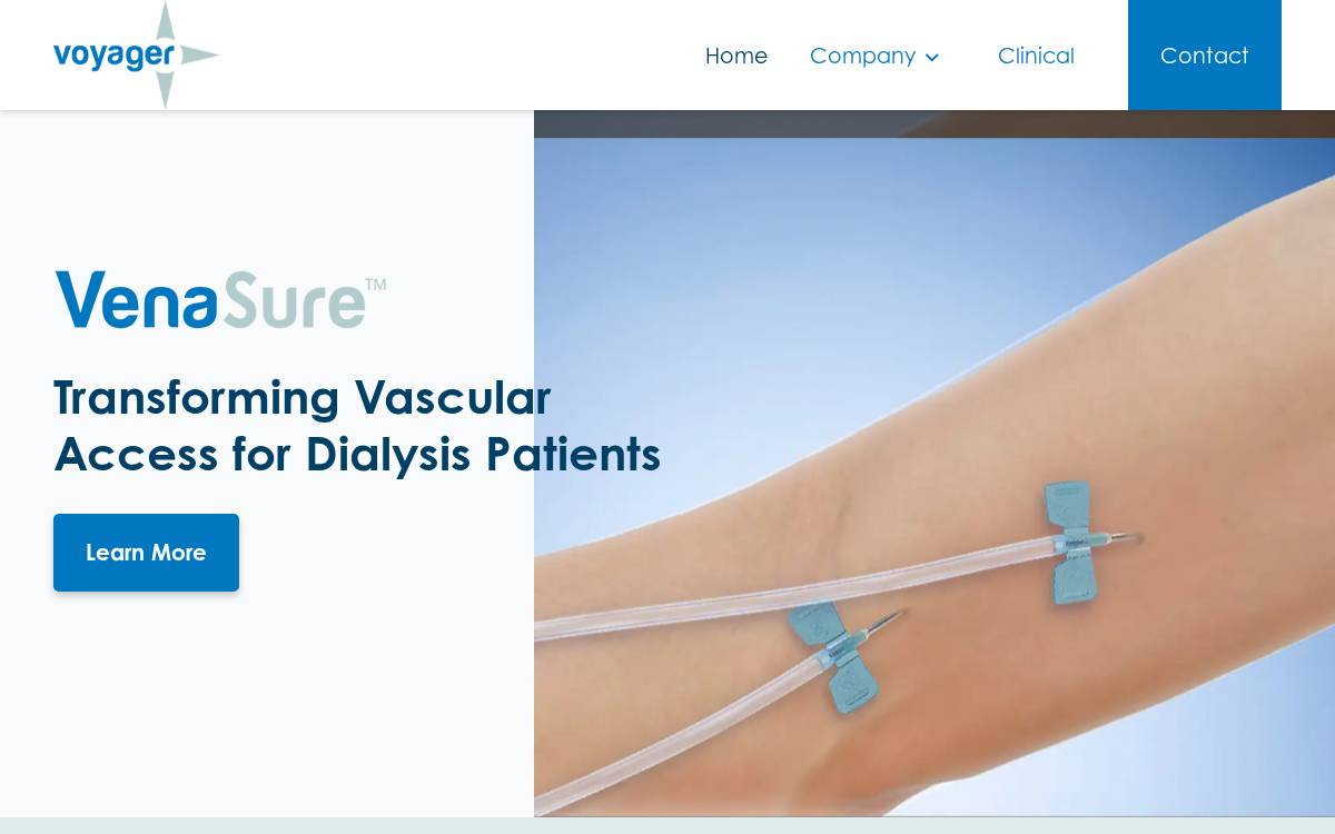 Voyager Biomedical website preview